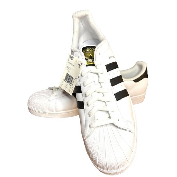 adidas Other - Adidas Superstar Mens White & Black Sneakers Size 19